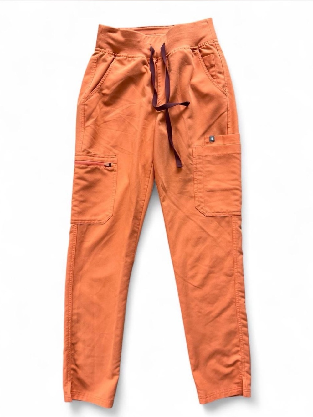 FIGS Technical Collection High-Waisted Yola Cargo Scrub Pants Peach Size XS